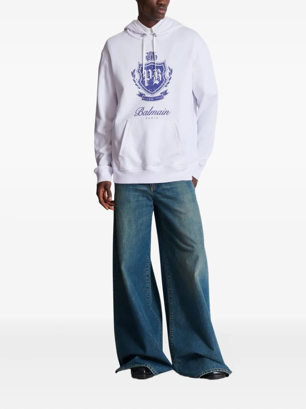 Balmain College Emblem print hoodie | Hoodies | Image 2