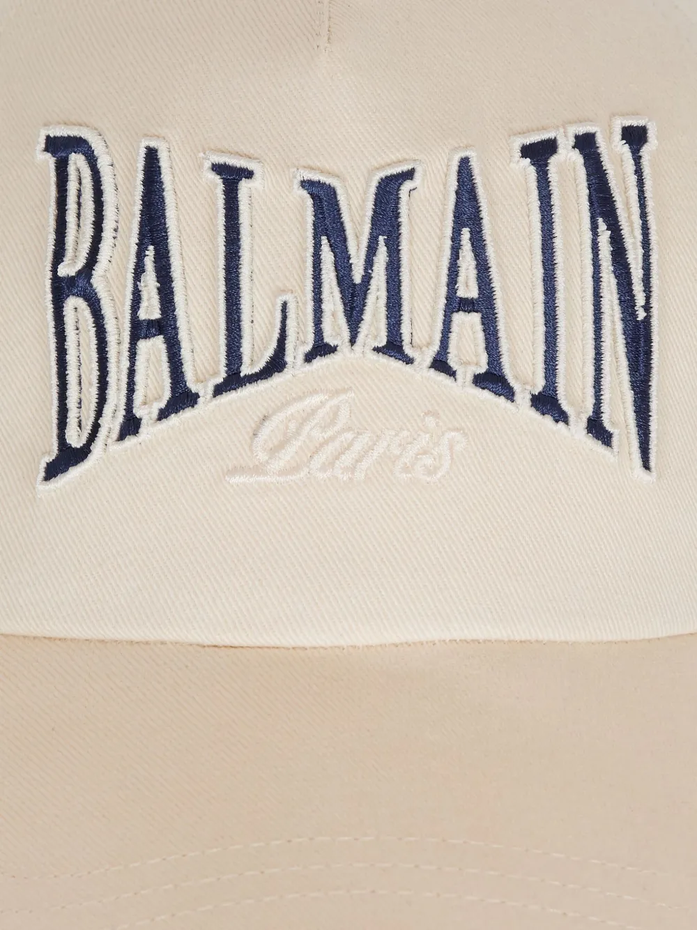 Balmain Honkbalpet met geborduurd logo Beige