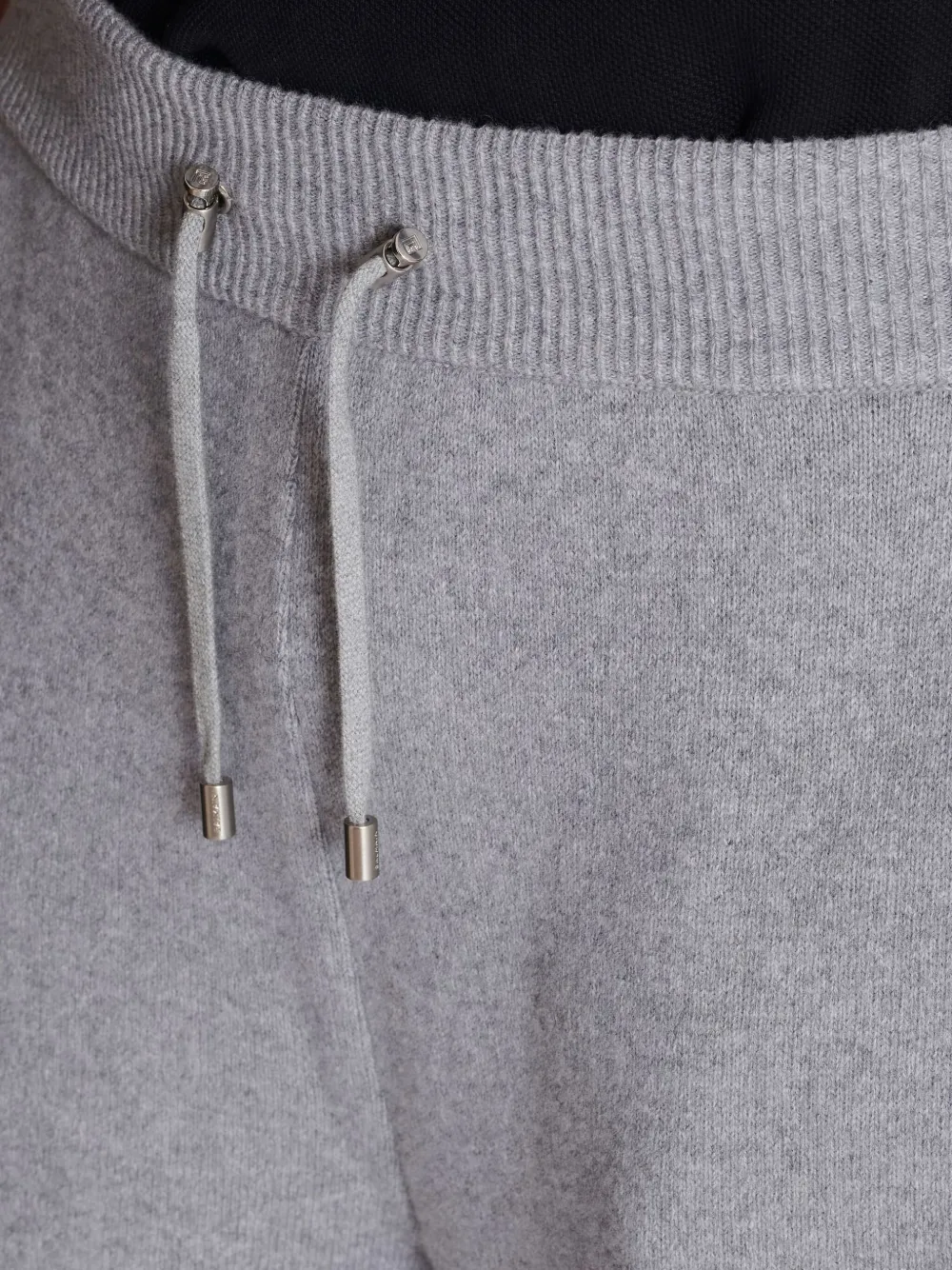 Balmain Recycled Cashmere-wool Blend Track Pants In Gray