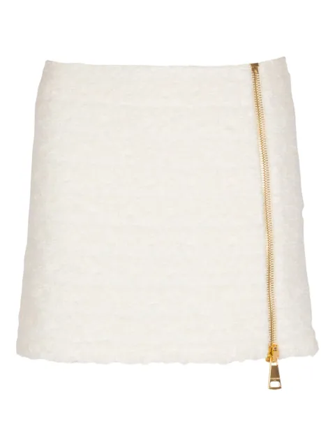 Balmain zipped tweed mini skirt