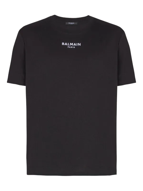 BALMAIN ロゴ刺繍 ブラック Tシャツ 31365097_60713553_600.jpg