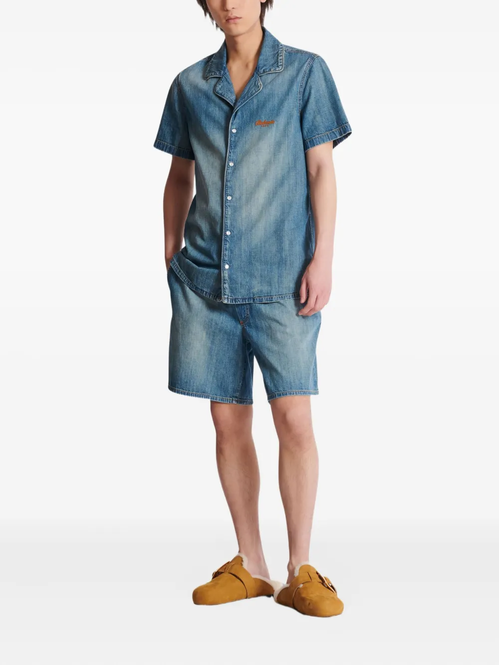 Balmain faded denim shorts | Denim Shorts | Image 2