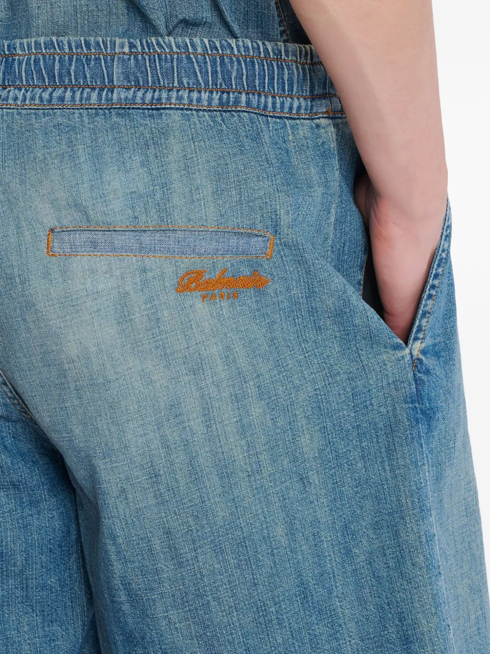 Balmain Denim shorts Blauw