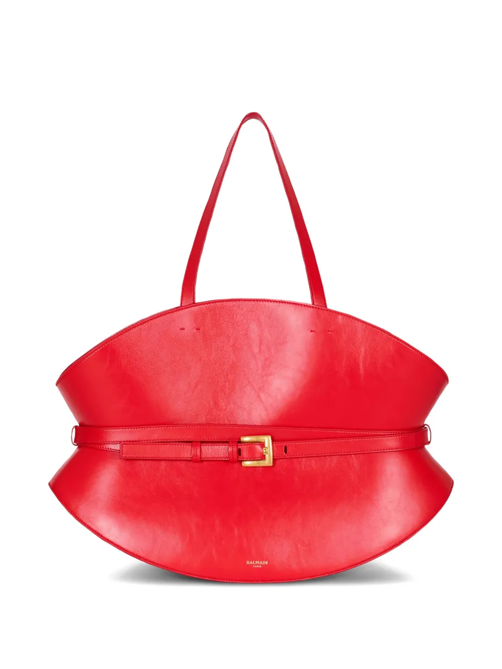 Balmain medium Shuffle belted shell shoulder bag | Red | Image 1