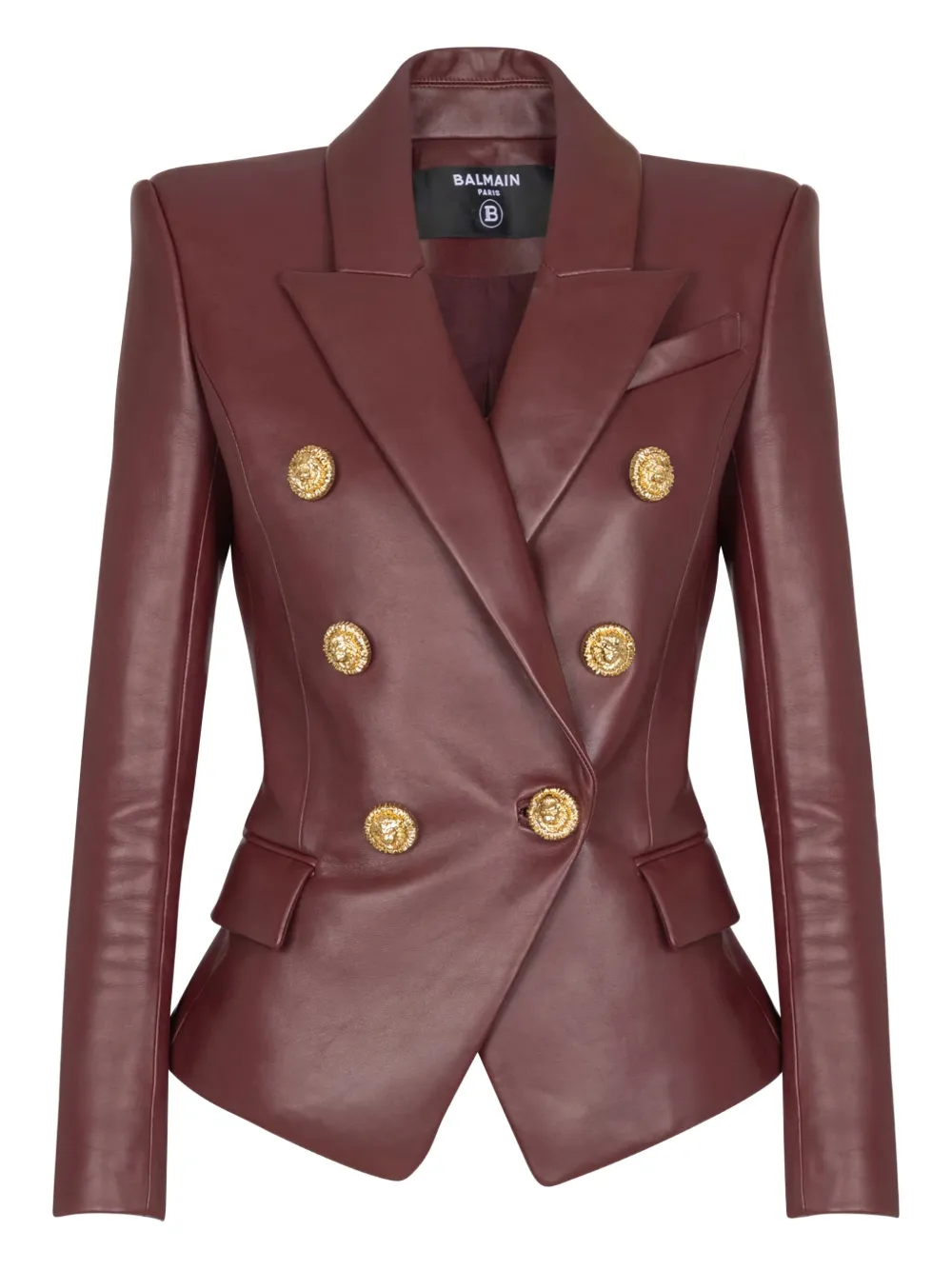 Balmain double-breasted lambskin jacket | Red | Image 1