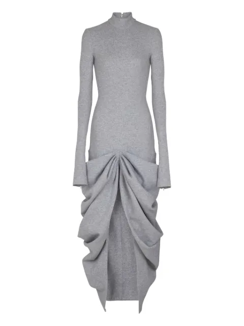 Balmain high-neck draped dress