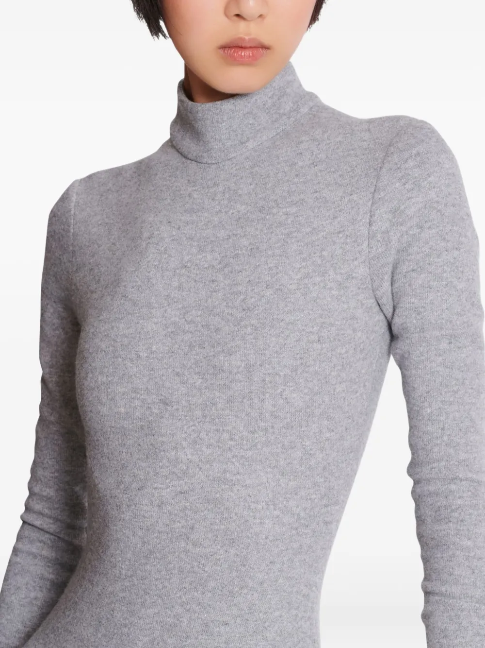 Balmain Kleid Mit Stehkragen In Gray