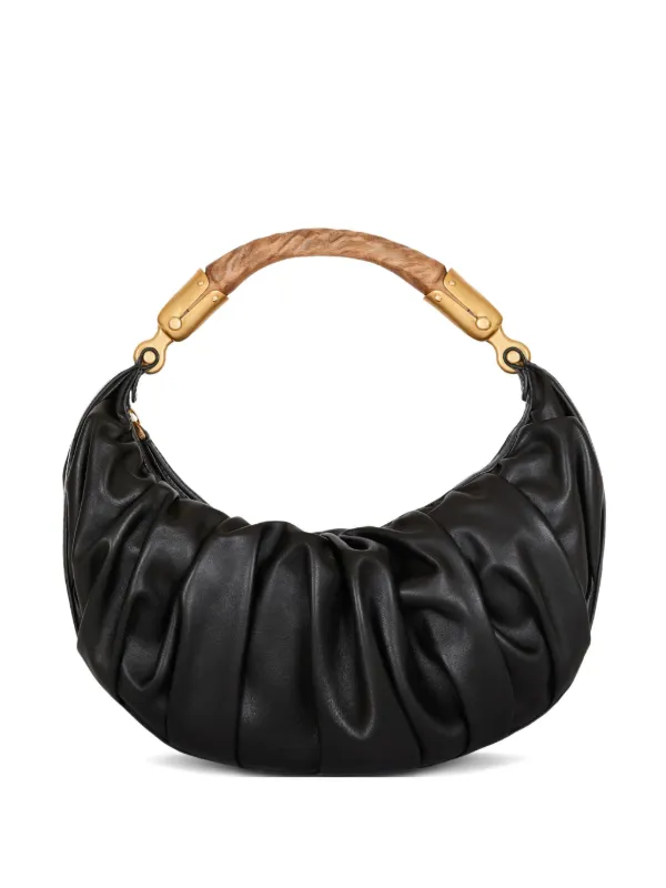 Balmain Medium Ebene Shoulder Bag in Black