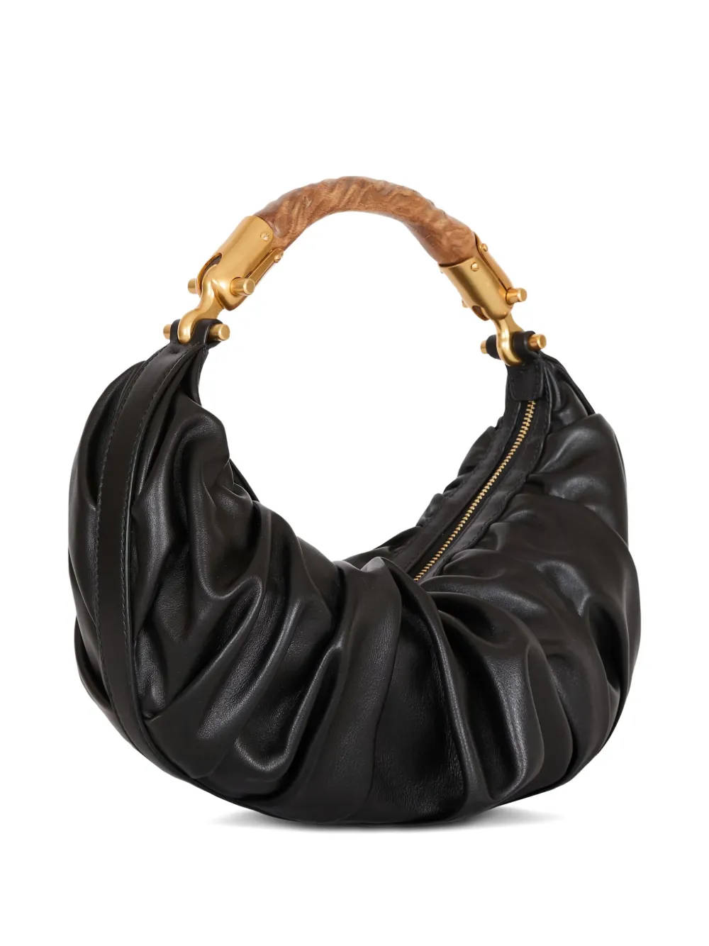 Balmain Medium Ebene Shoulder Bag In Black