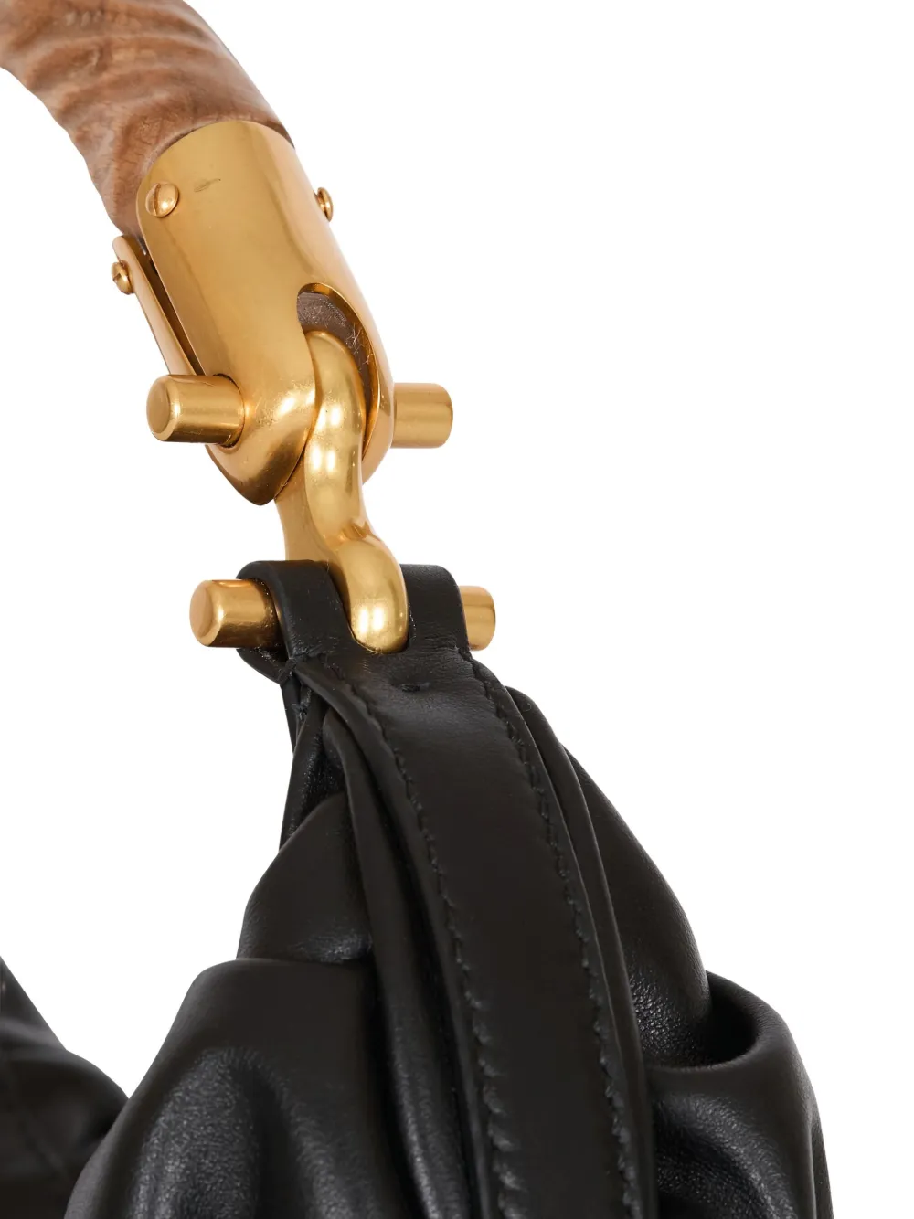 Balmain Medium Ebene Shoulder Bag In Black