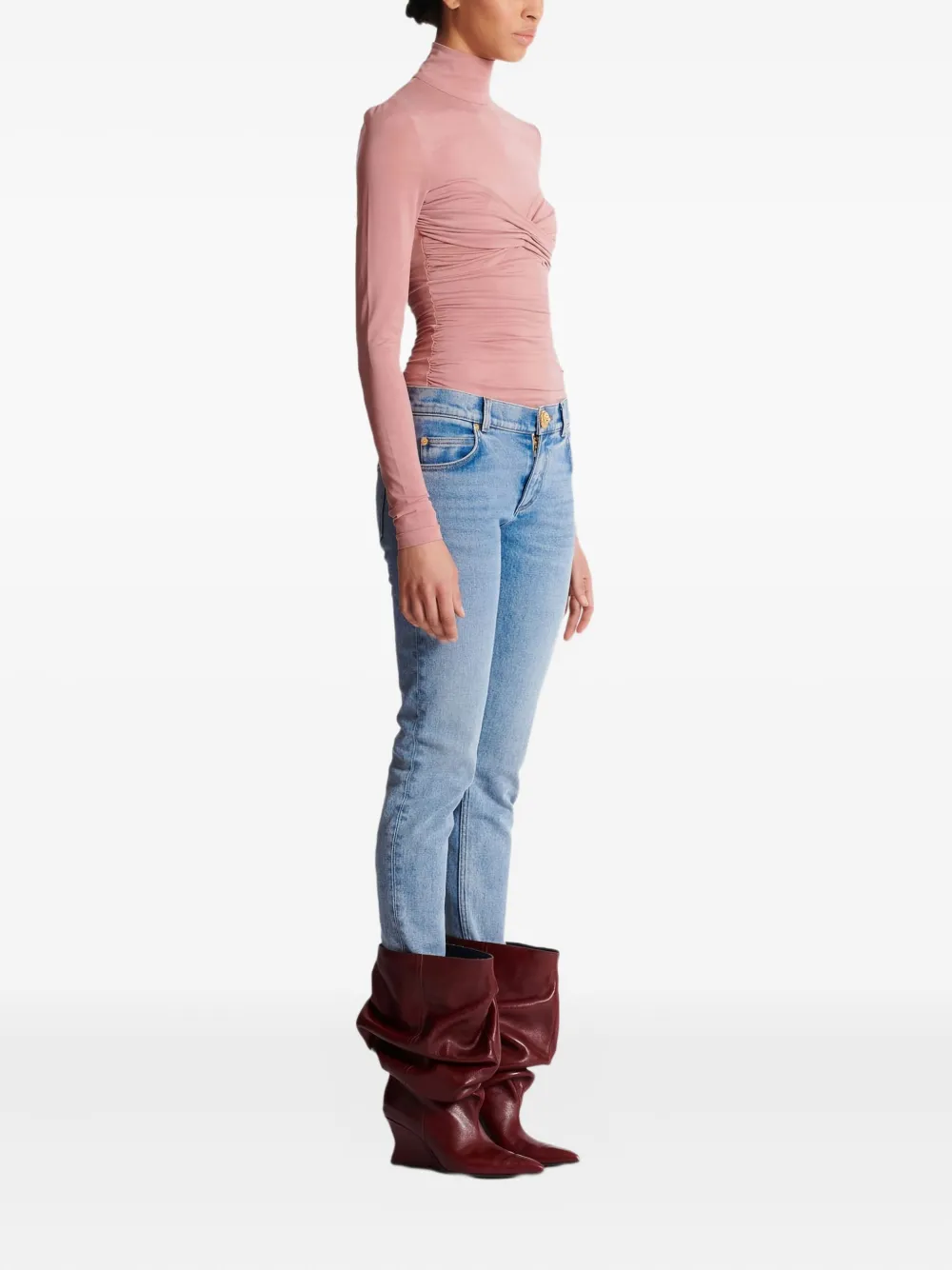 Balmain Jeans verfraaid met knopen en vervaagd effect Blauw