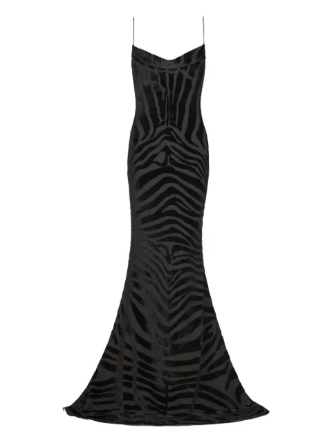 Balmain zebra-print maxi dress
