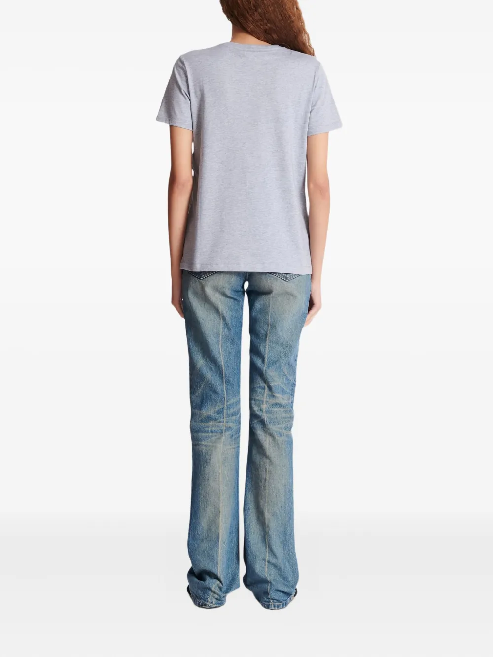 Balmain Katoenen T-shirt met logoprint Grijs