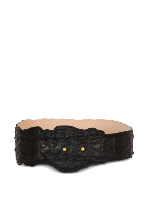 Balmain crocodile-print leather belt