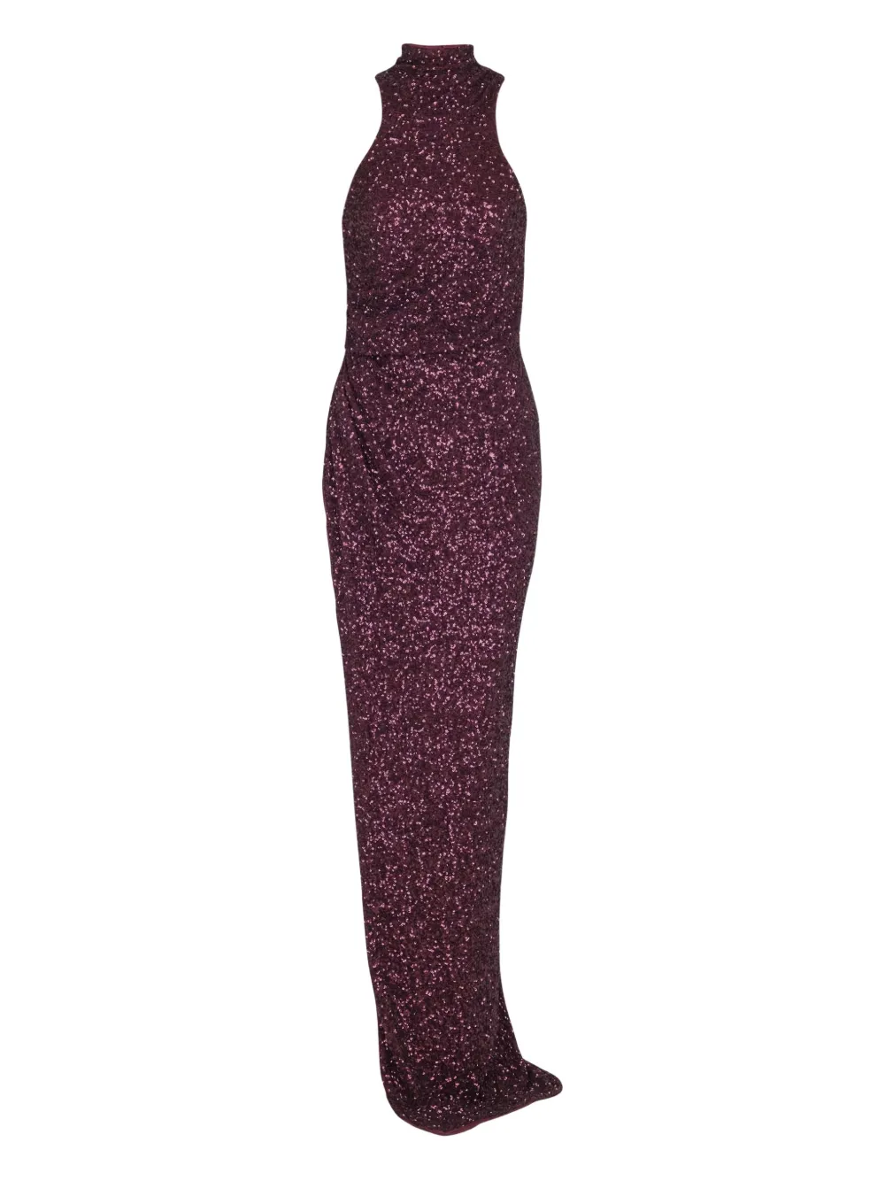 Balmain high-neck sequin dress - レッド Balmain high-neck sequin dress - レッド