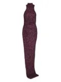 Balmain high-neck sequin dress - Red