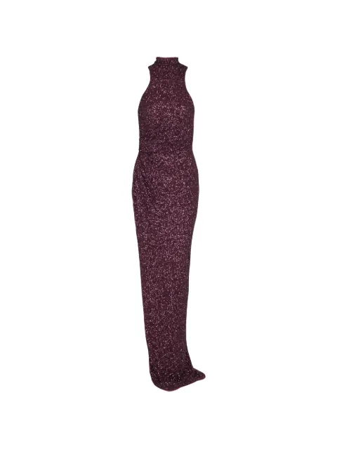 Balmain long sleeveless sequin dress