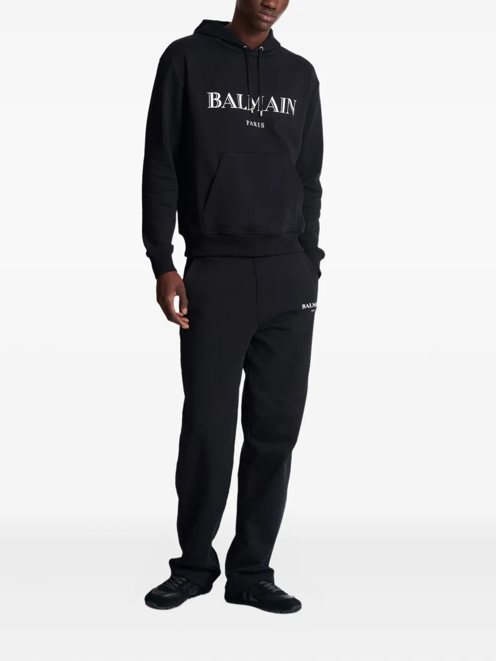 Balmain Hoodie met logoprint Zwart