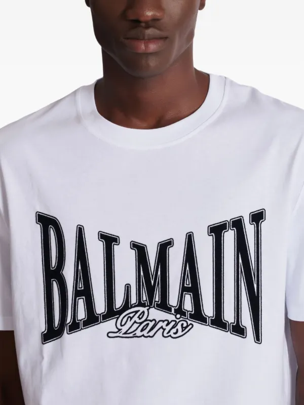 Balmain logo-print T-shirt | White | FARFETCH