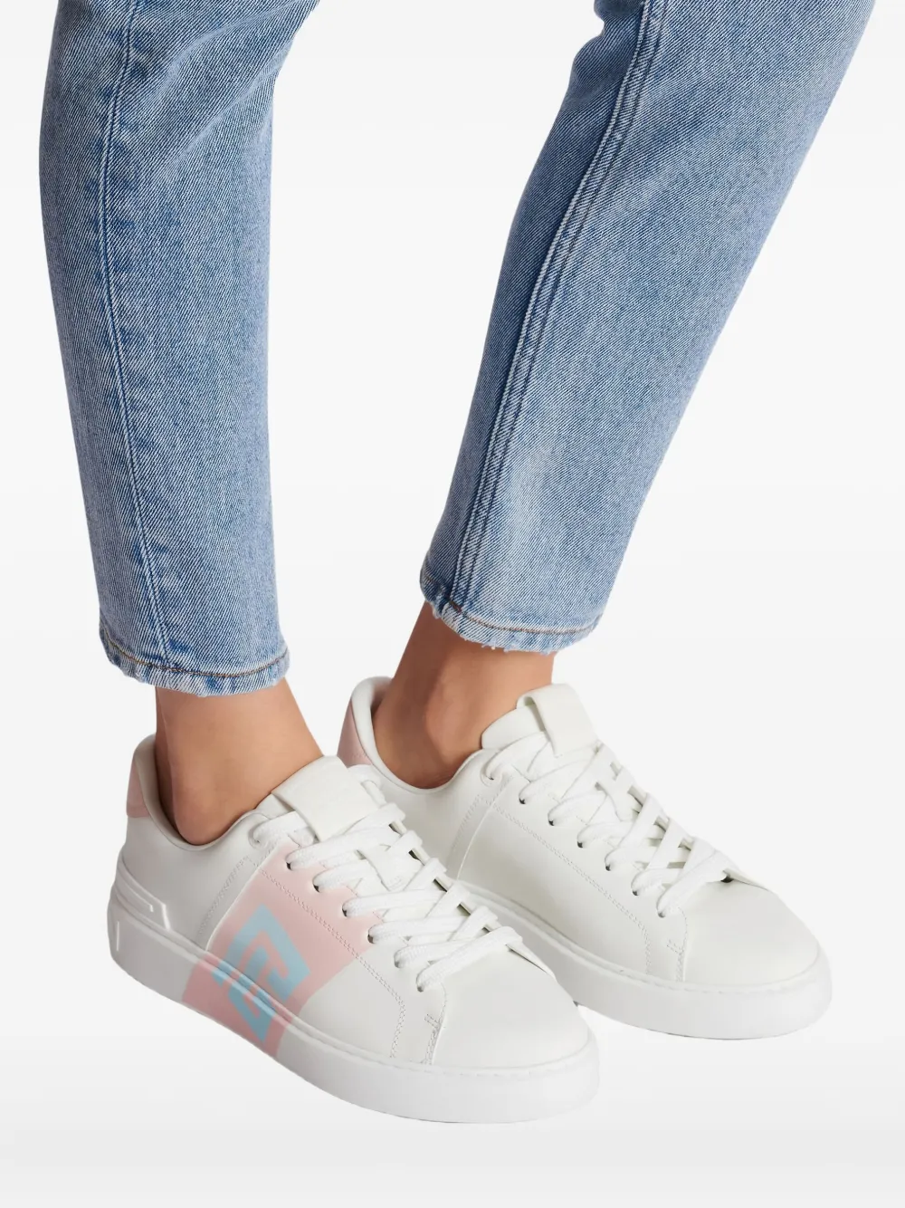 Balmain B-court Flip sneakers met vlakken Wit