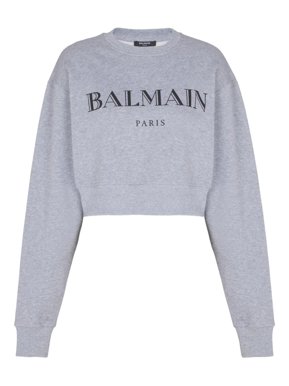 Balmain logo-print crew-neck sweatshirt | Grey | Image 1