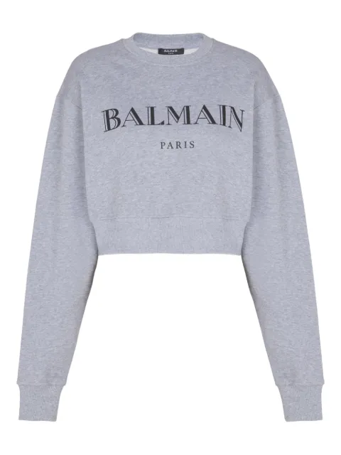 Balmain logo-print crew-neck sweatshirt