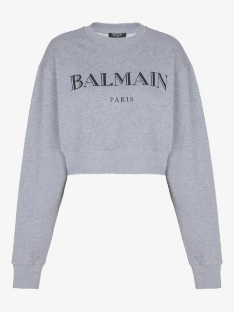 Balmain logo-print crew-neck sweatshirt