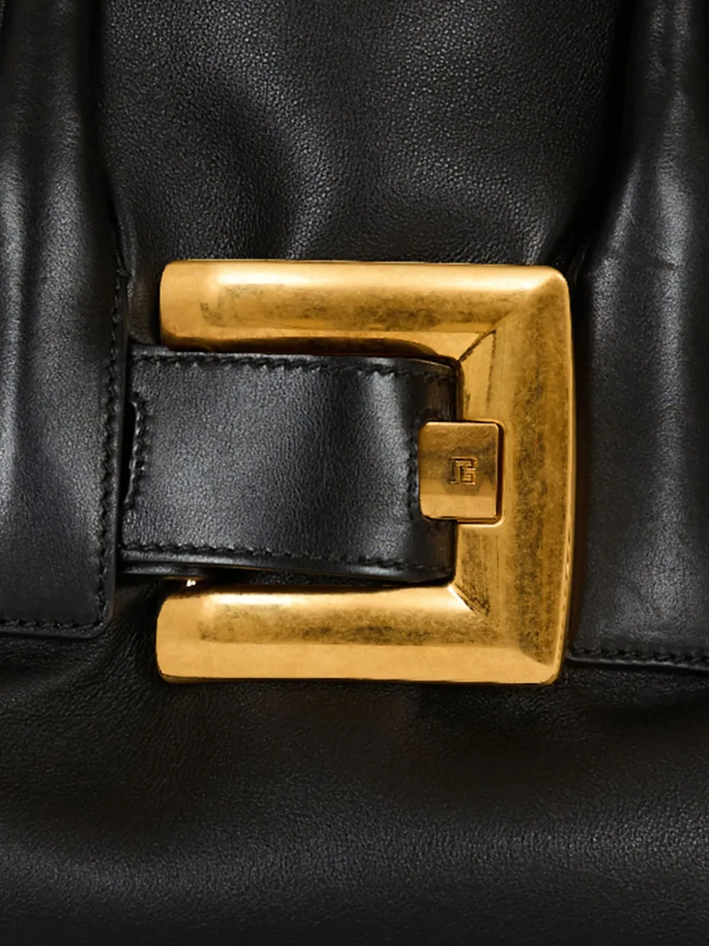 Large Anthem Buckle-Detailed Calfskin Tote Bag