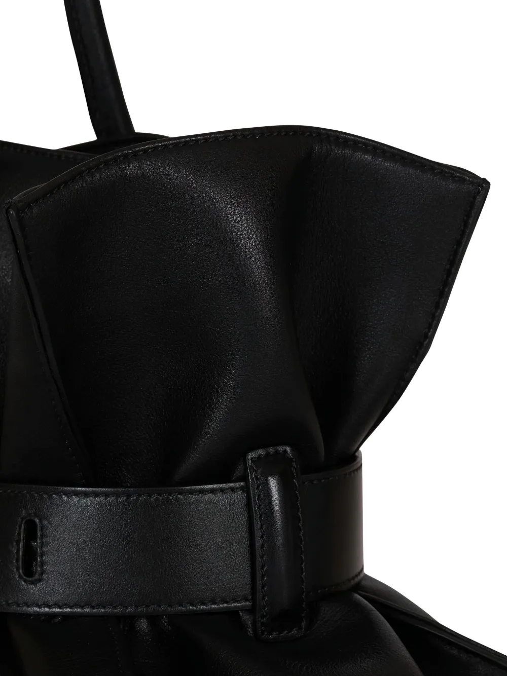Large Anthem Buckle-Detailed Calfskin Tote Bag