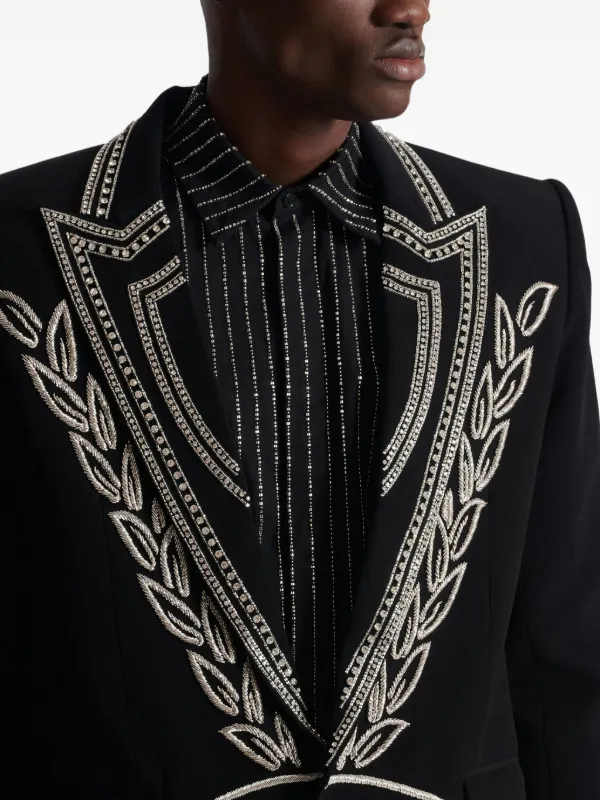 Balmain crystal-embellished Jacket | Black | FARFETCH