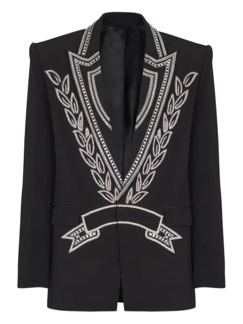 Balmain chamarra con detalles de cristal