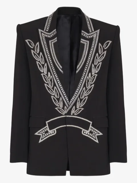 Balmain crystal-embellished jacket