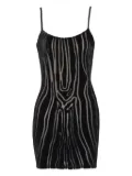 Balmain zebra-print velvet mini dress - Black