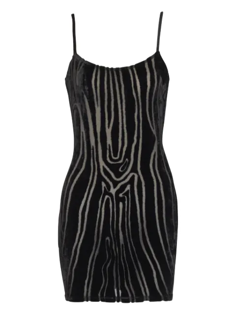 Balmain zebra-print velvet mini dress