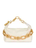 Balmain mini Sync padlock chain tote bag - White