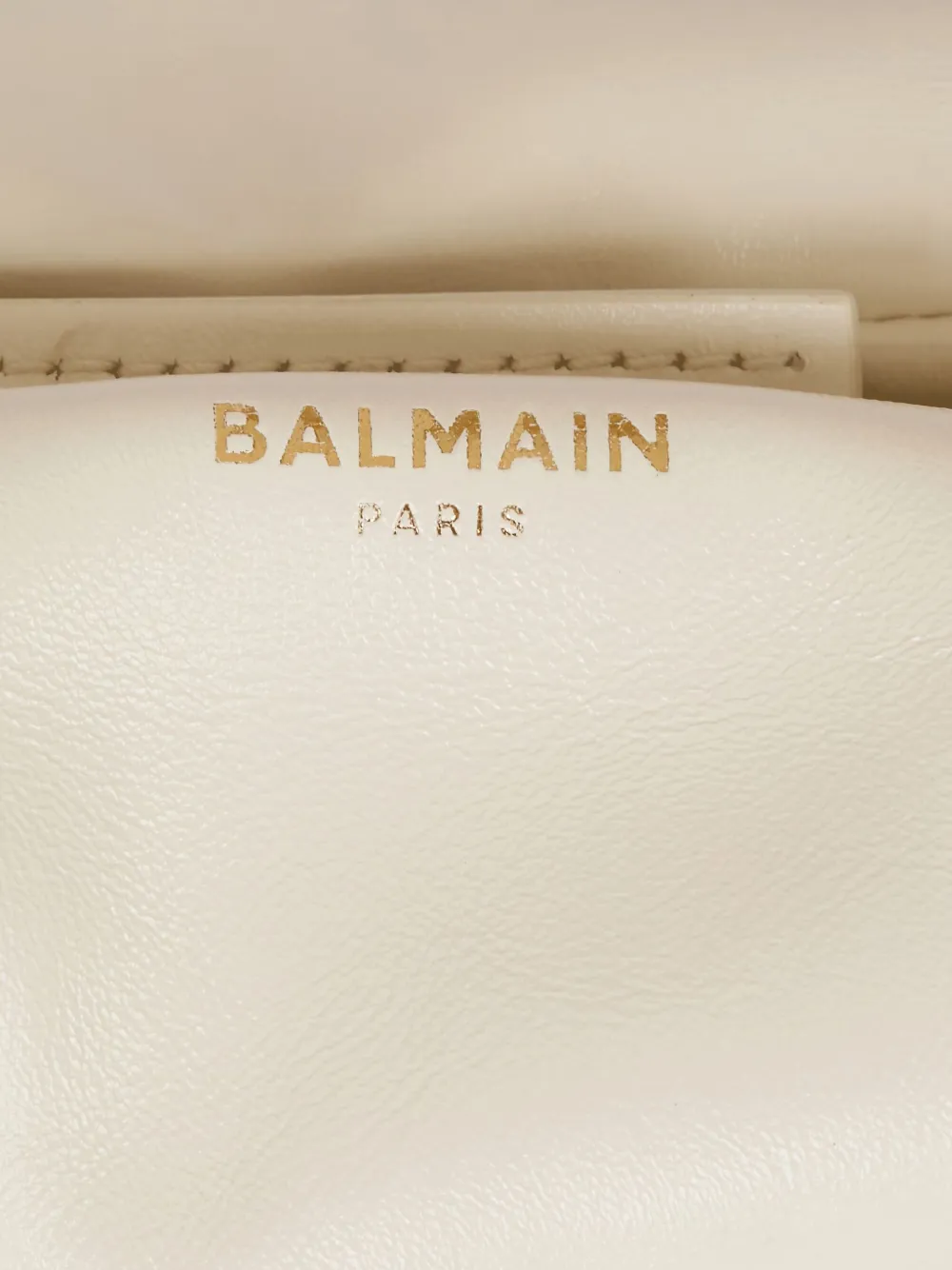 Balmain Mini Sync Padlock Chain Tote Bag In White
