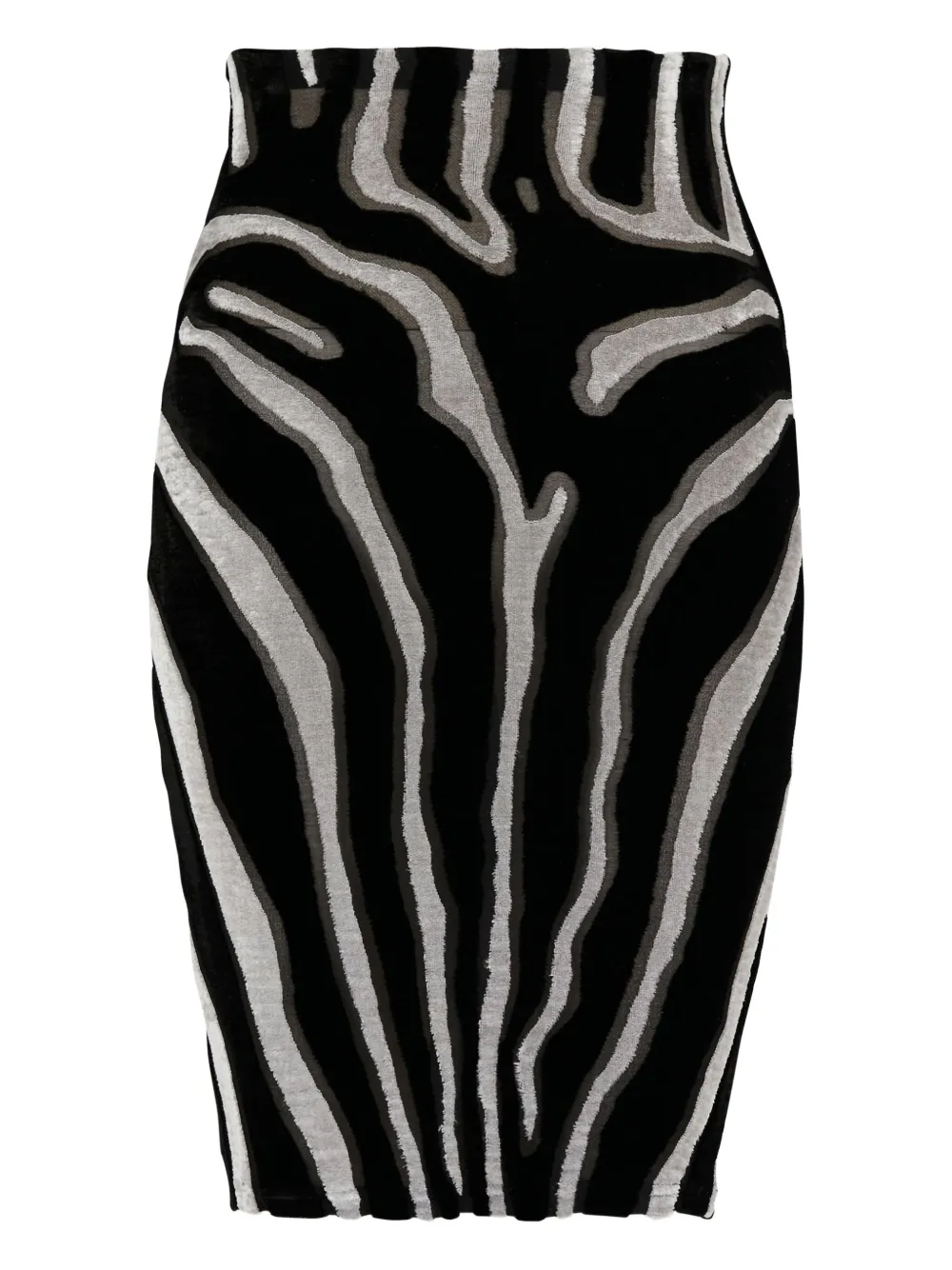 Balmain Minirock mit Zebra-Print | Schwarz | Image 1