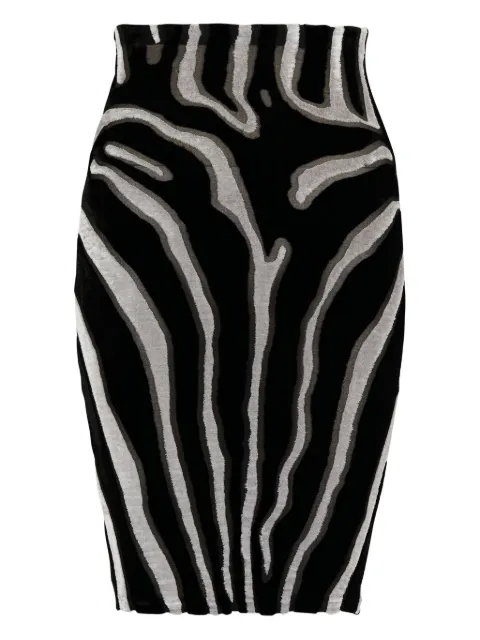 Balmain minijupe à imprimé zébré