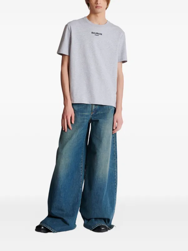 Balmain Embroidered Paris T-shirt | Grey | FARFETCH ZA