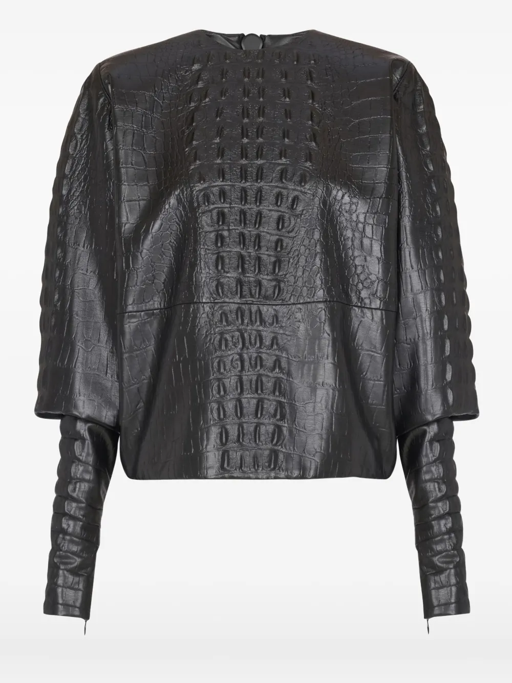 Balmain top con efecto de piel de cocodrilo | negro | Image 1