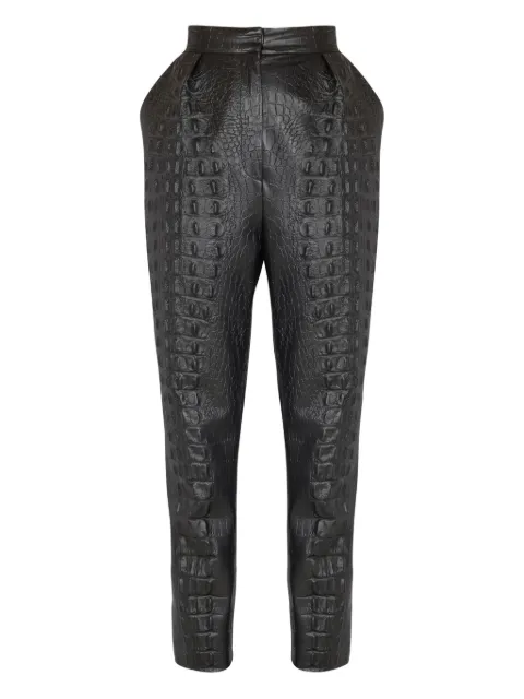 Balmain pantalones con efecto de piel de cocodrilo