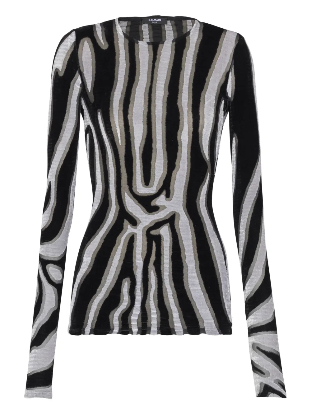 Balmain zebra-print top | Black | Image 1