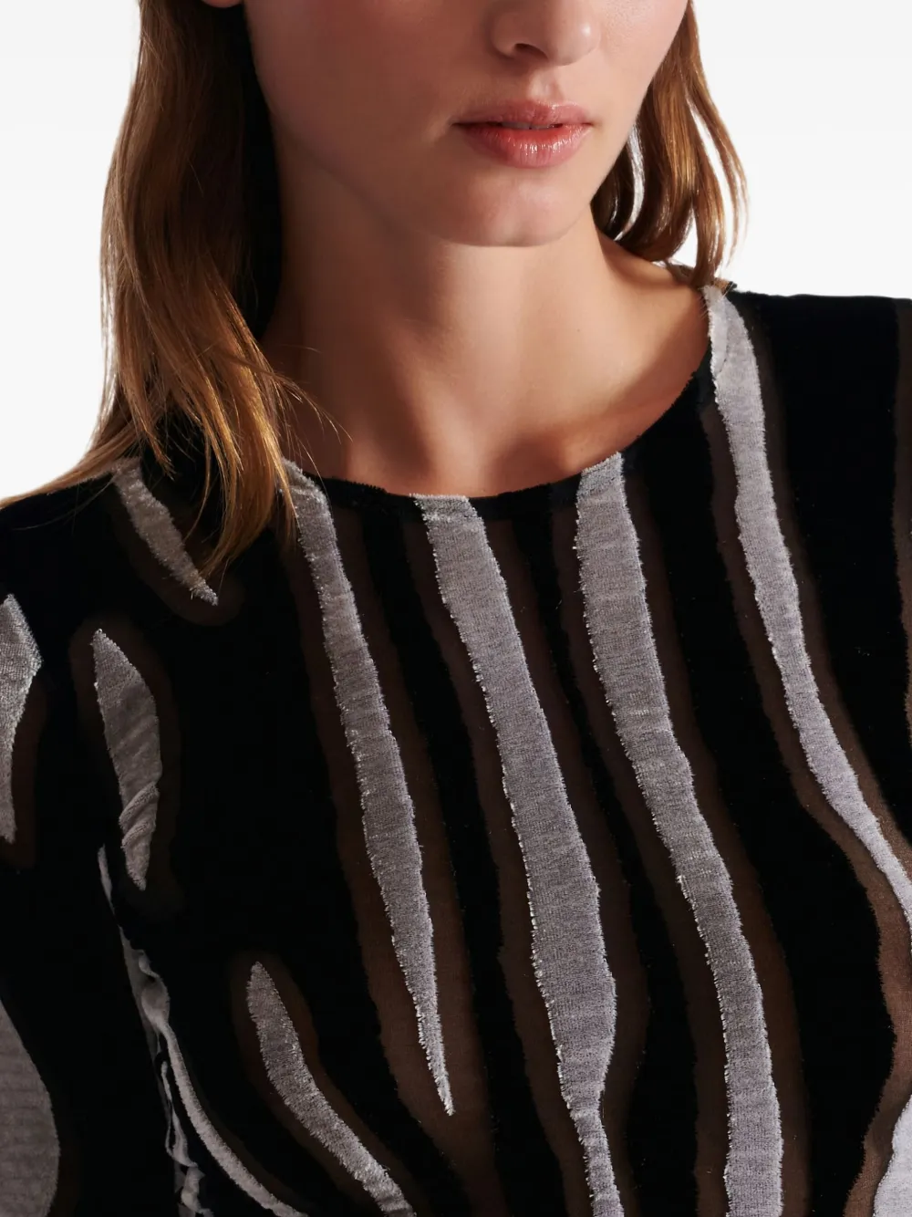 Balmain Top met zebraprint Zwart