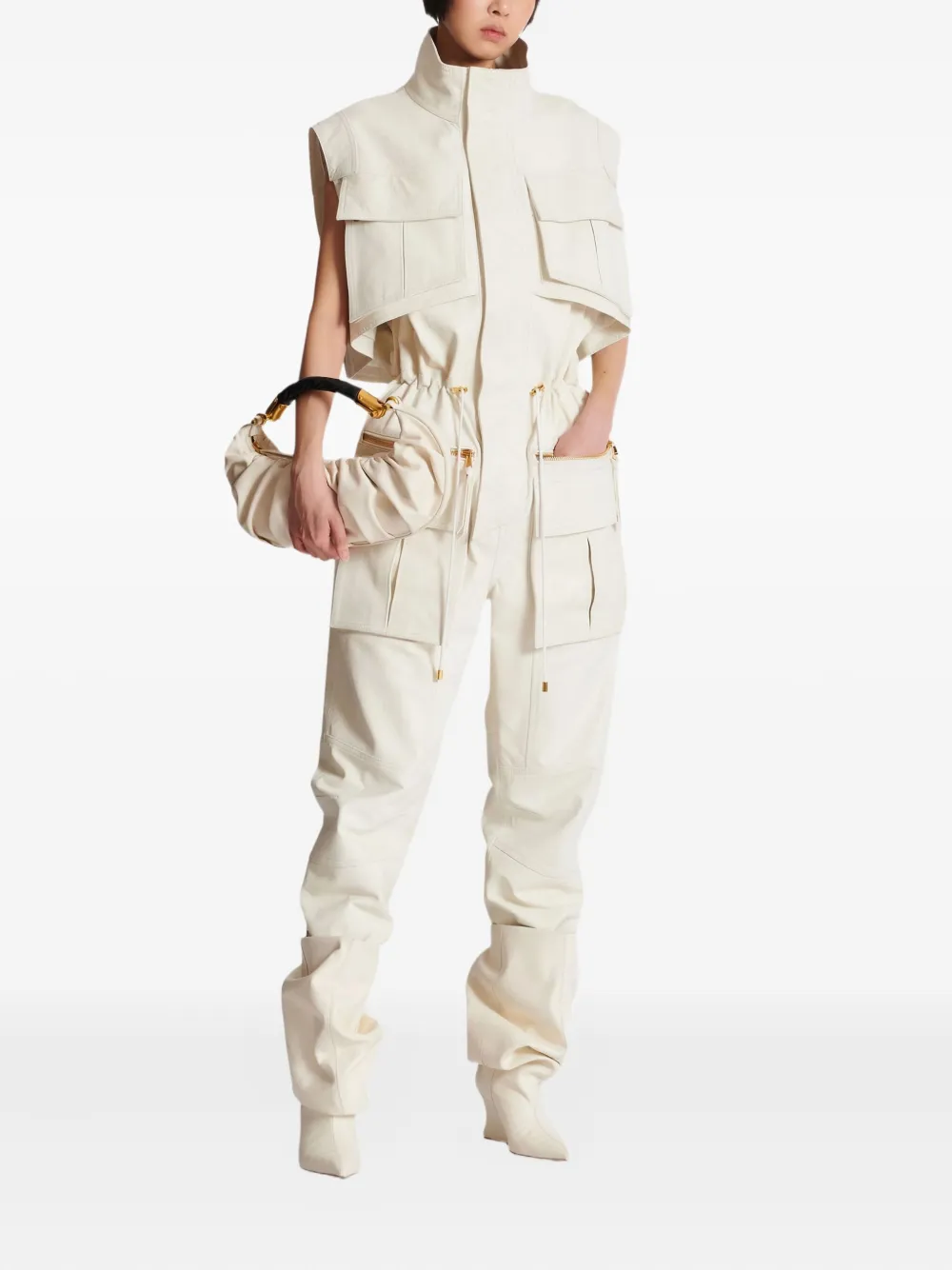 Balmain sleeveless pocket jumpsuit | Full Length | Image 2