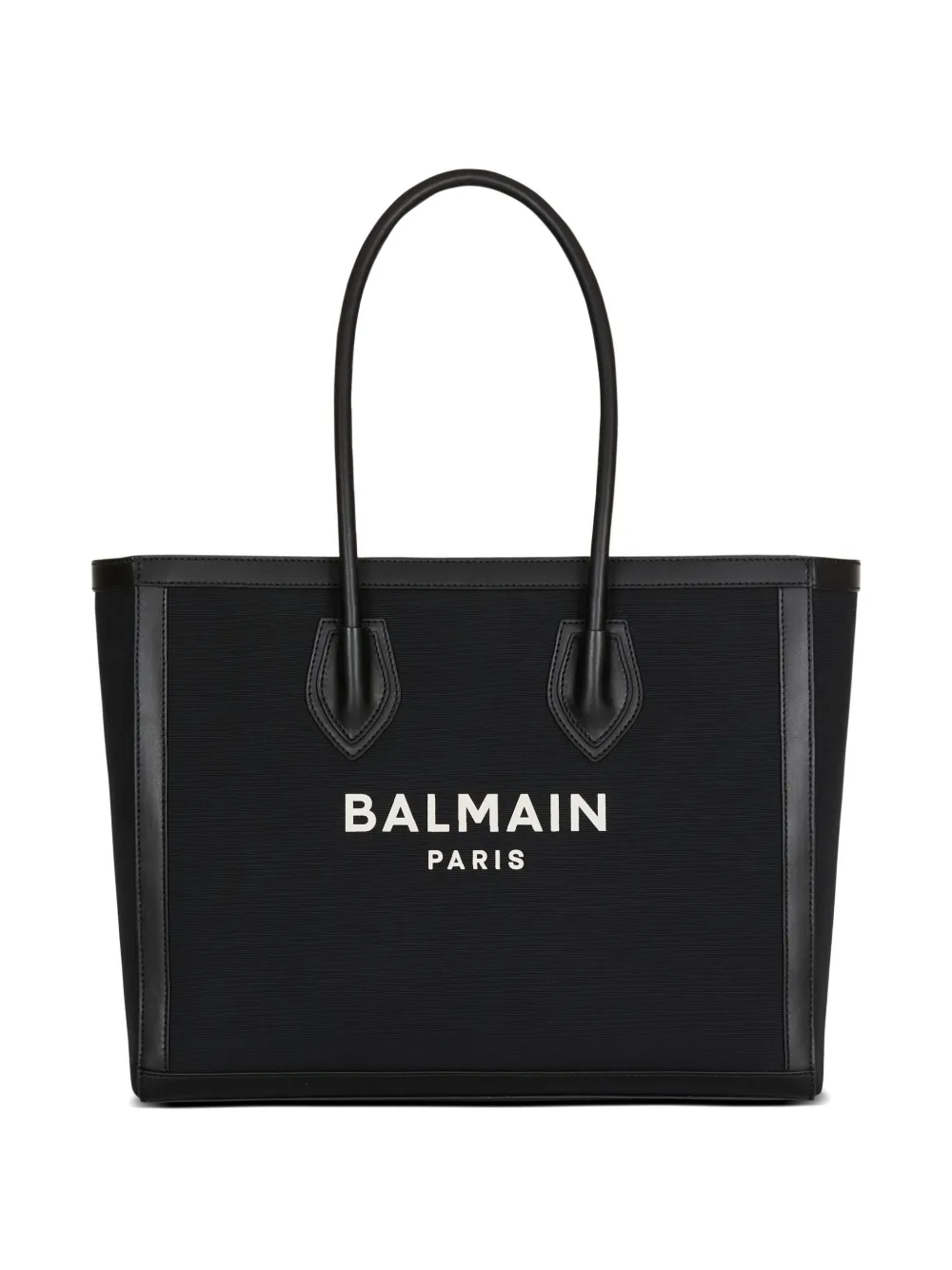 Balmain Tote Bag mit Logo-Schild - Schwarz