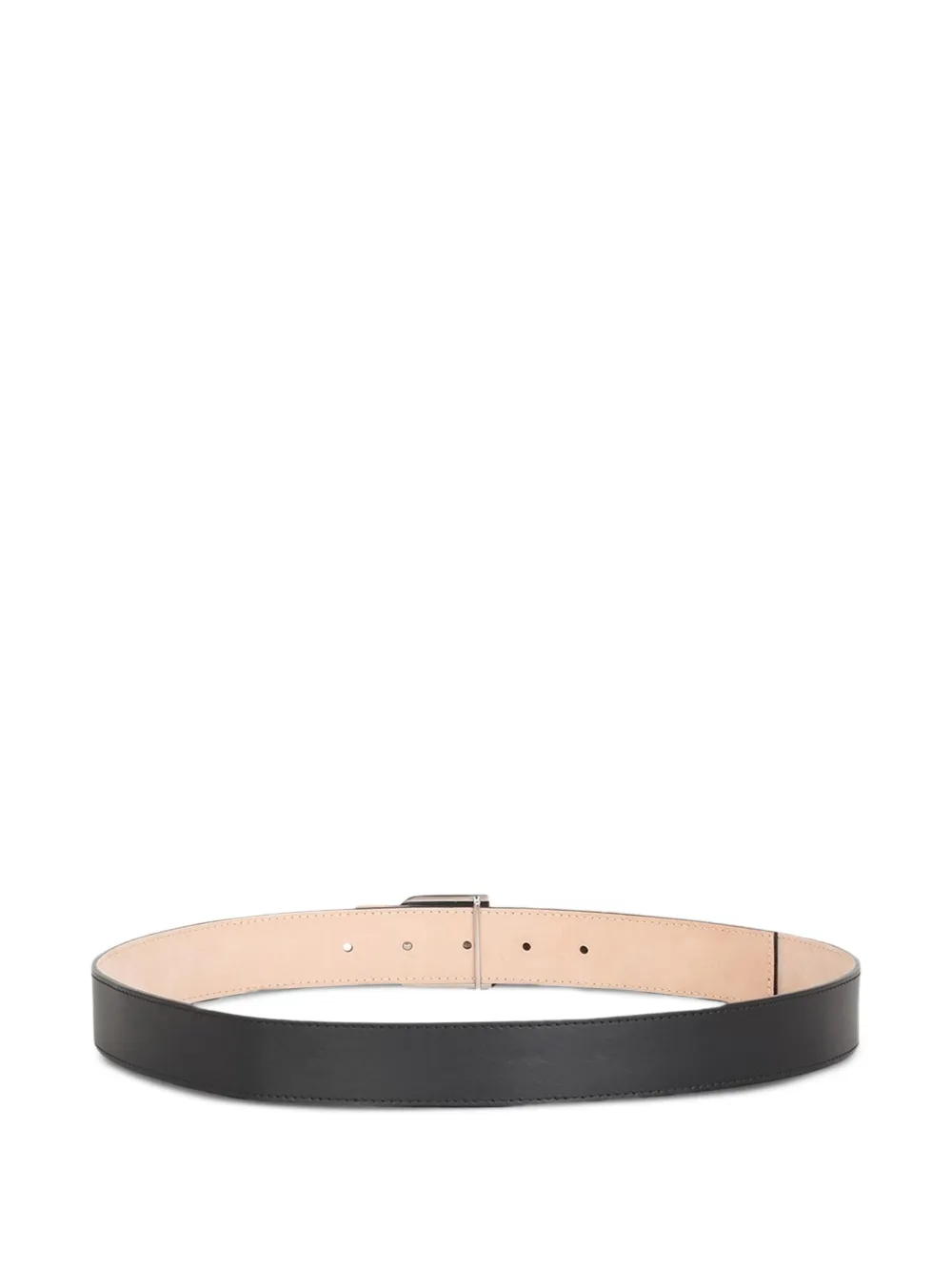 Balmain Leren riem met B-gesp Zwart
