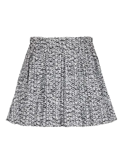 Balmain high-waisted tweed pleated mini skirt