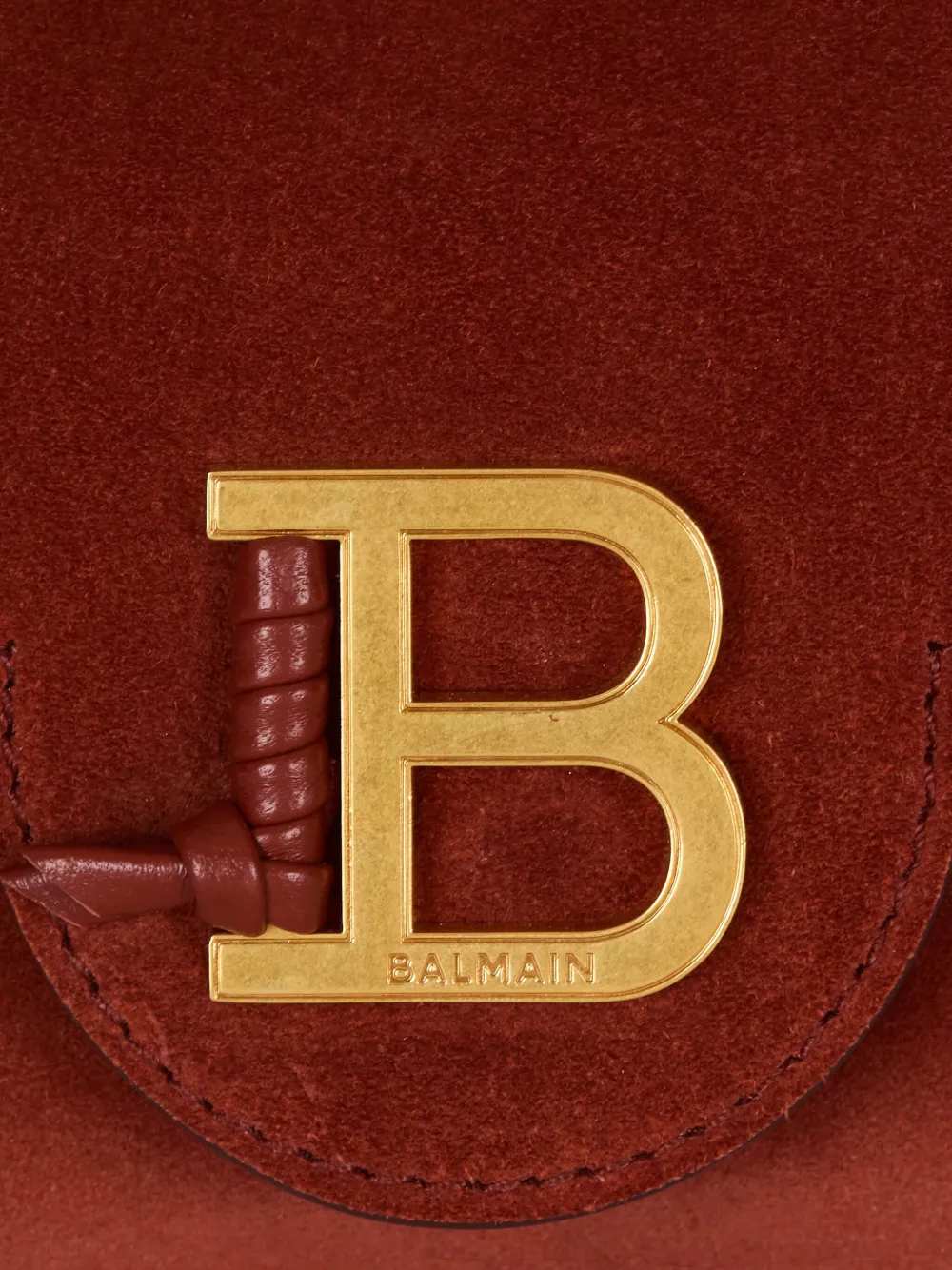 Balmain Mini B-buzz Twisted-handle Tote Bag In Red