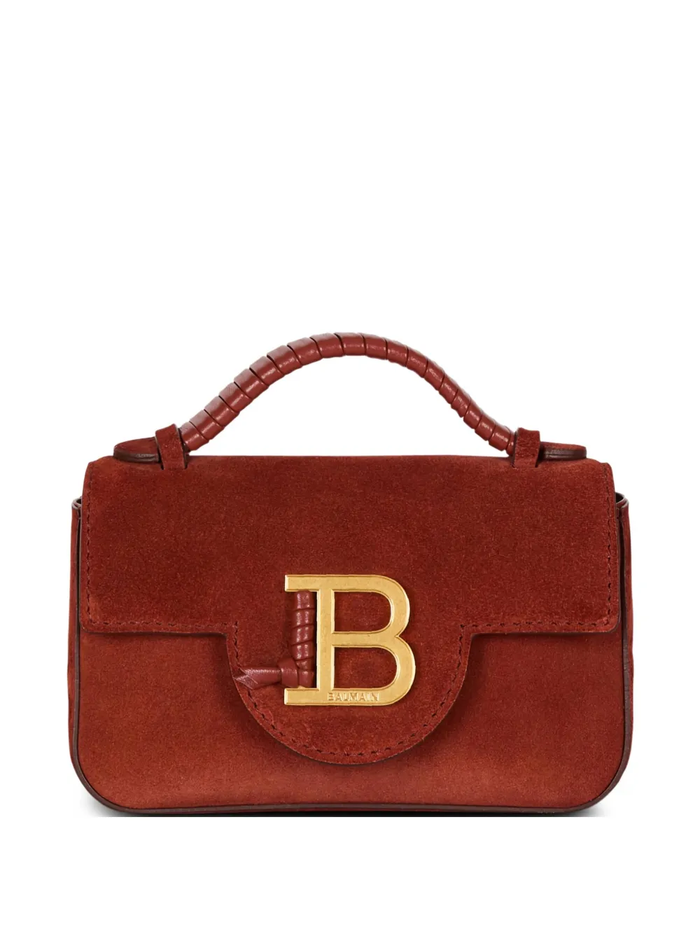 Balmain Mini B-buzz Twisted-handle Tote Bag In Red