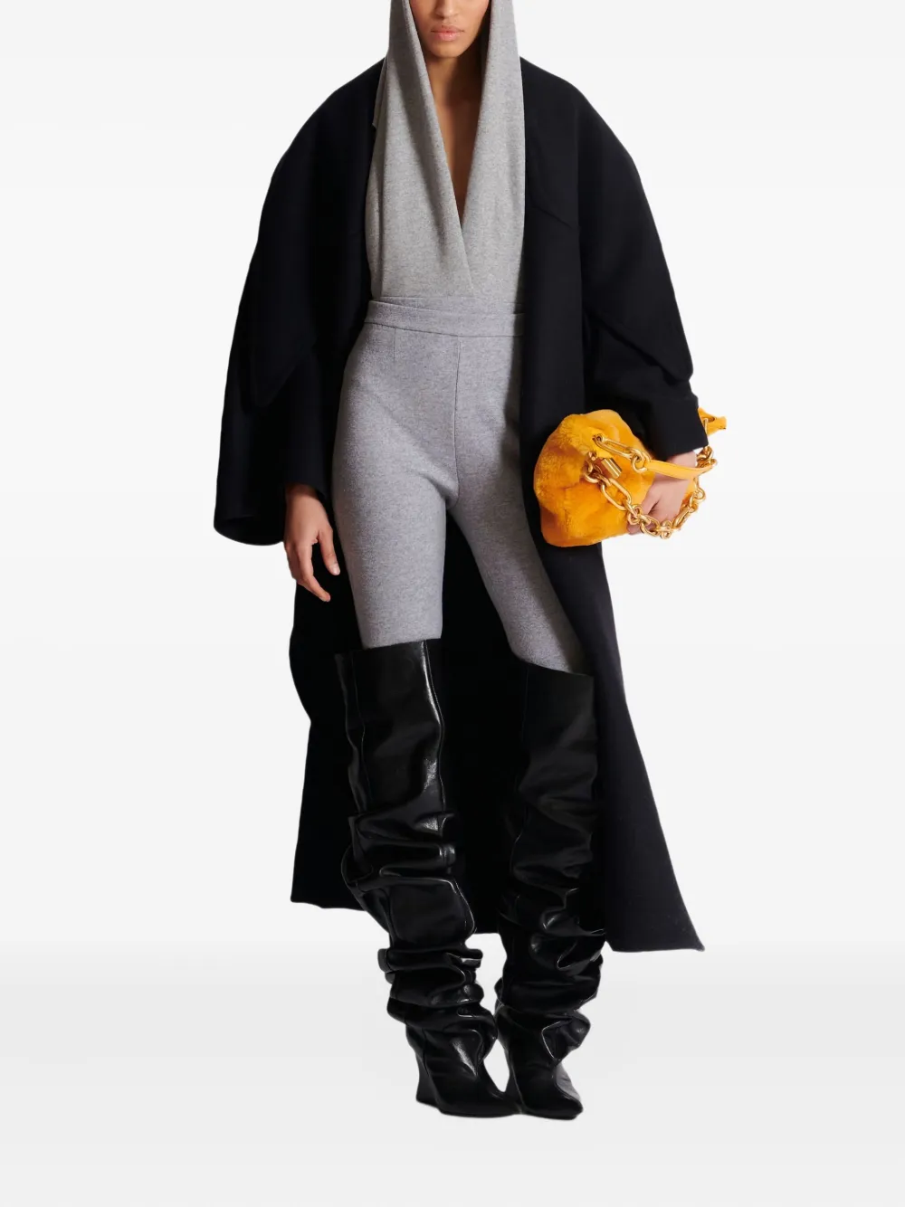 Balmain hooded draped bodysuit | Hoodies | Image 2